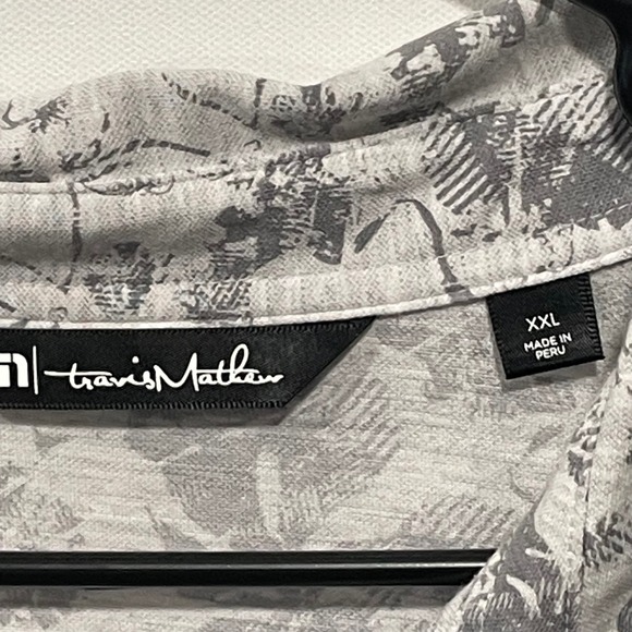 Travis Mathew Mens‎ XXL Floral Print Golf Polo Shirt Hard Rock Hotel Casino AC - Picture 3 of 7